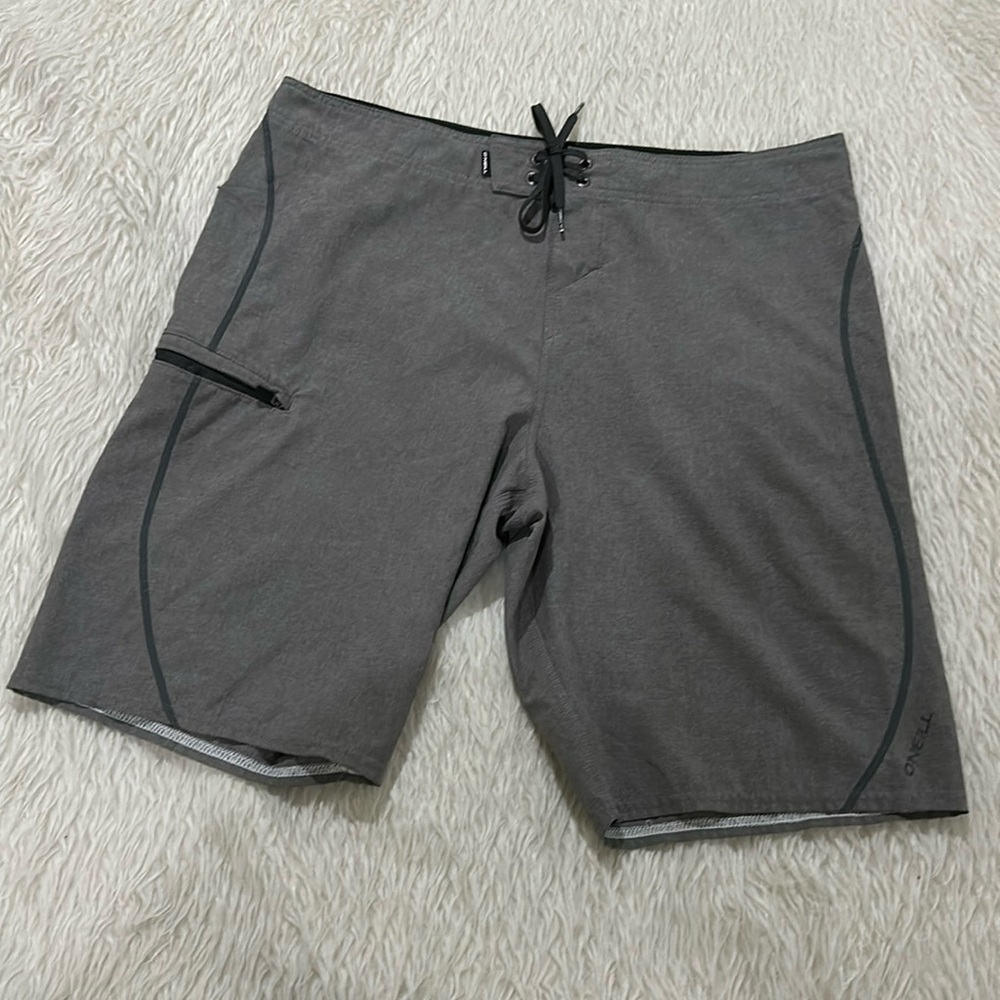 O’Neill hyper freak gray swimming board shorts size 36